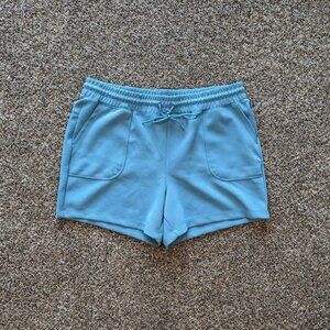 Mondetta Drawstring Soft Ribbed Active Shorts Size XL Blue